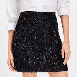 Loft Size 12 Black Sequin Skirt (NWT)